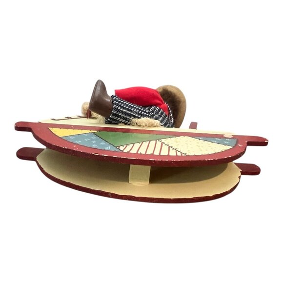 Byers Choice 1992 Toddler In Cowboy Hat On Rocking Horse 7 in Tall - Picture 6 of 6